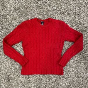 Vintage Gap cableknit red sweater XS